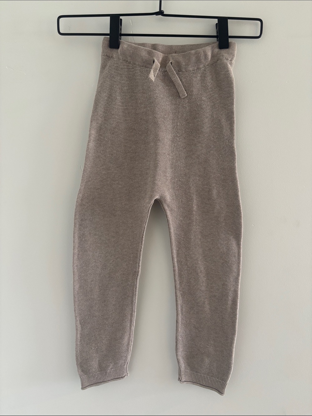 H&M Taupe Knit Drawstring Joggers